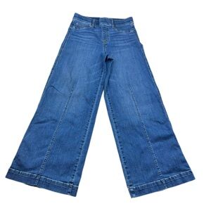 Spanx Seamed Front Wide Leg Jeans Womens Size Large